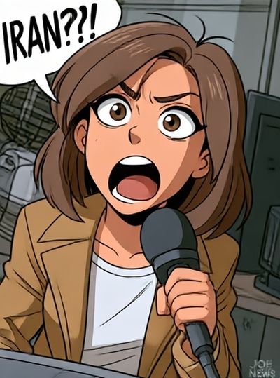 Shocked Reporter Illustration Poster.