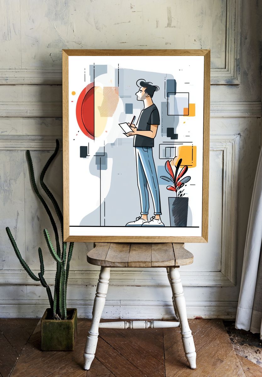 Creative Designer Illustration Poster. — room view 1