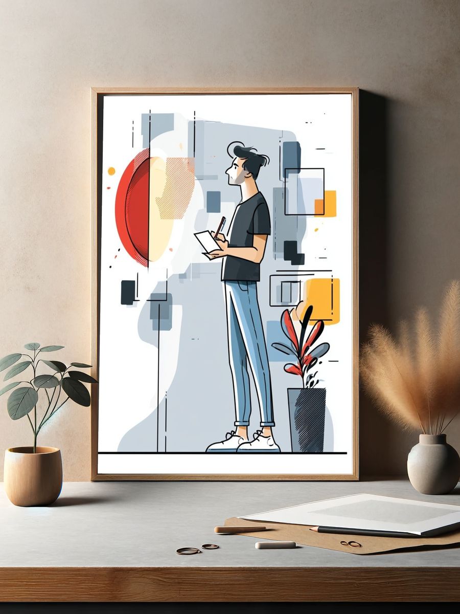 Creative Designer Illustration Poster. — room view 2