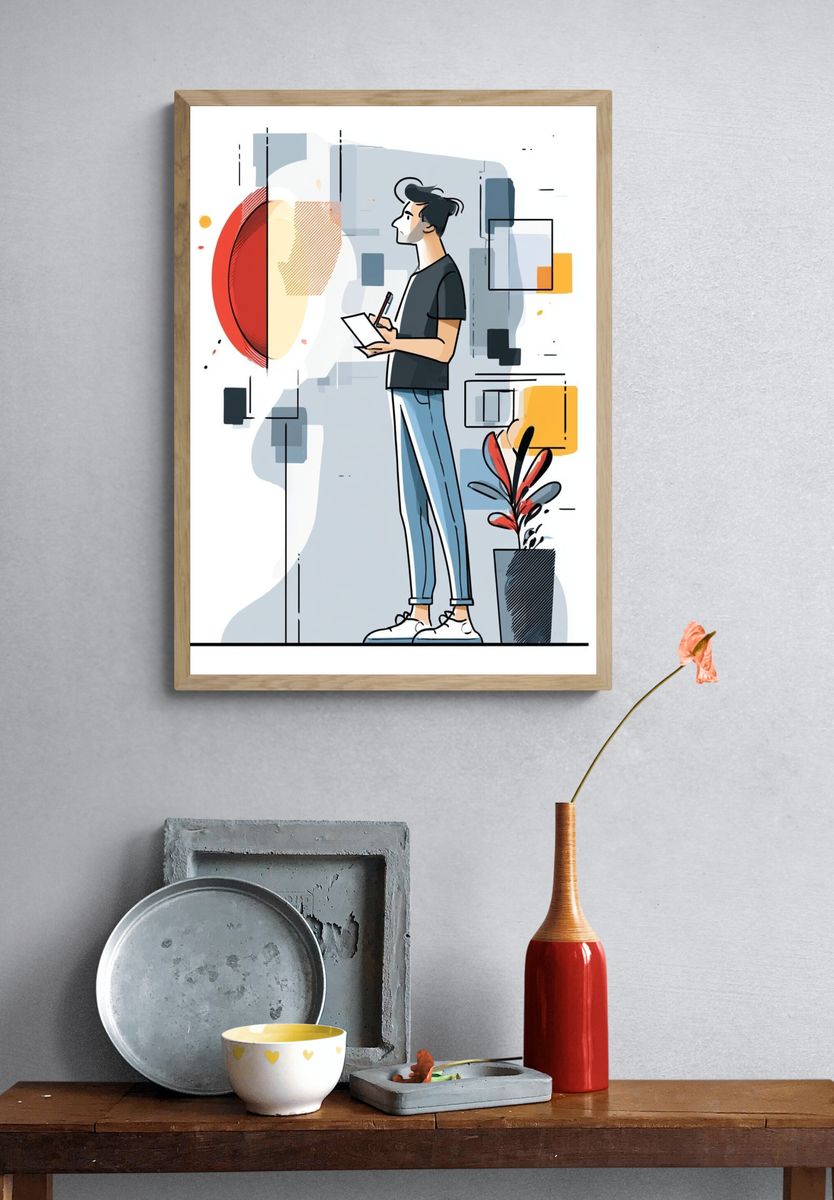 Creative Designer Illustration Poster. — room view 3