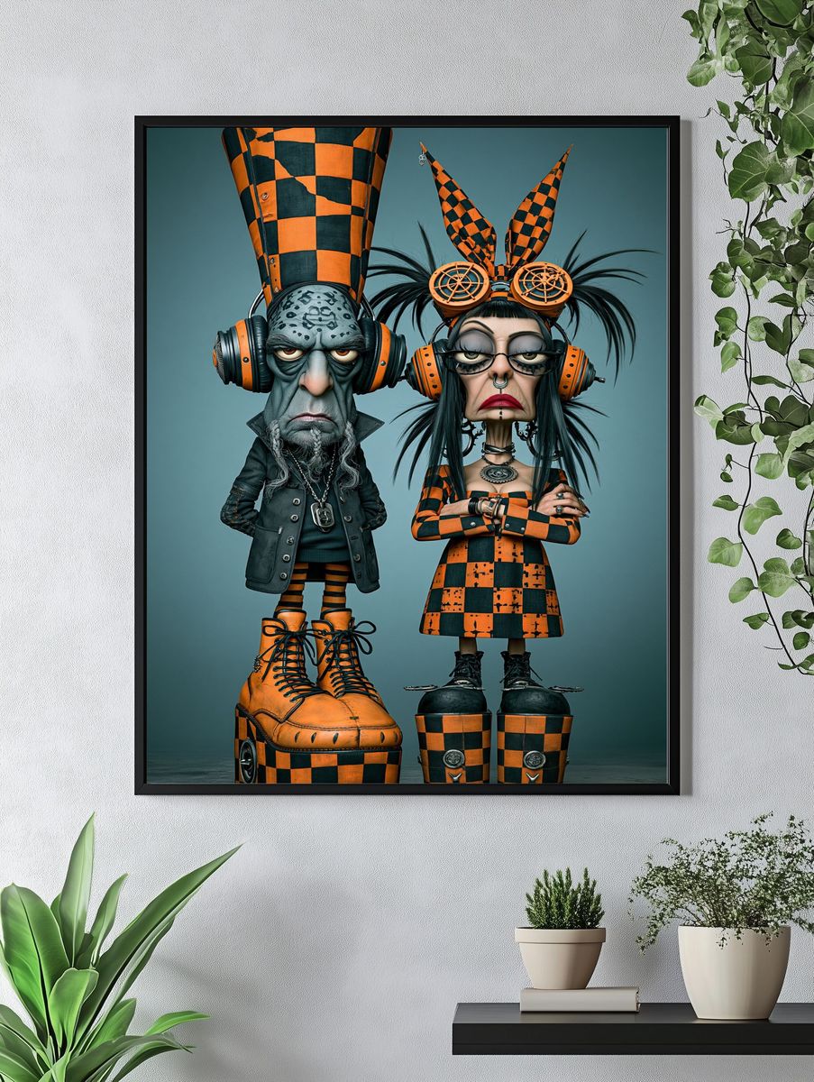 Punk Duo Character Print. — room view 4