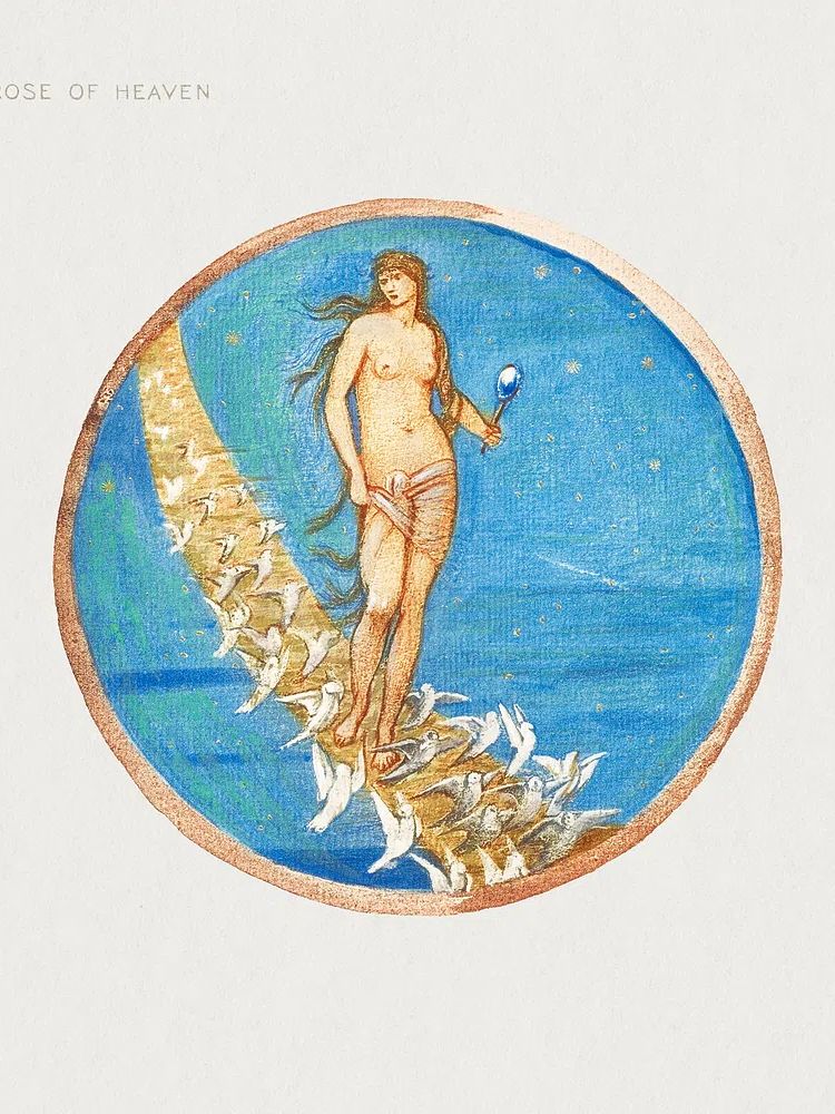 Rose Heaven Flower Book (1905). poster — illustration art
