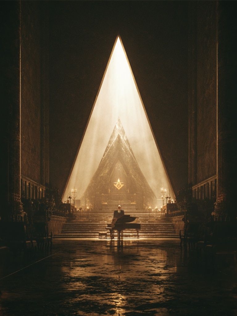 Cathedral Piano Hallway Poster. poster detail