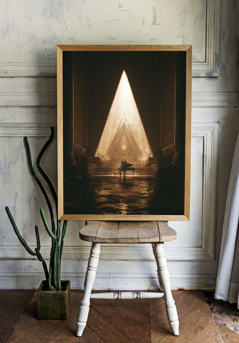 Cathedral Piano Hallway Poster. — room view 1