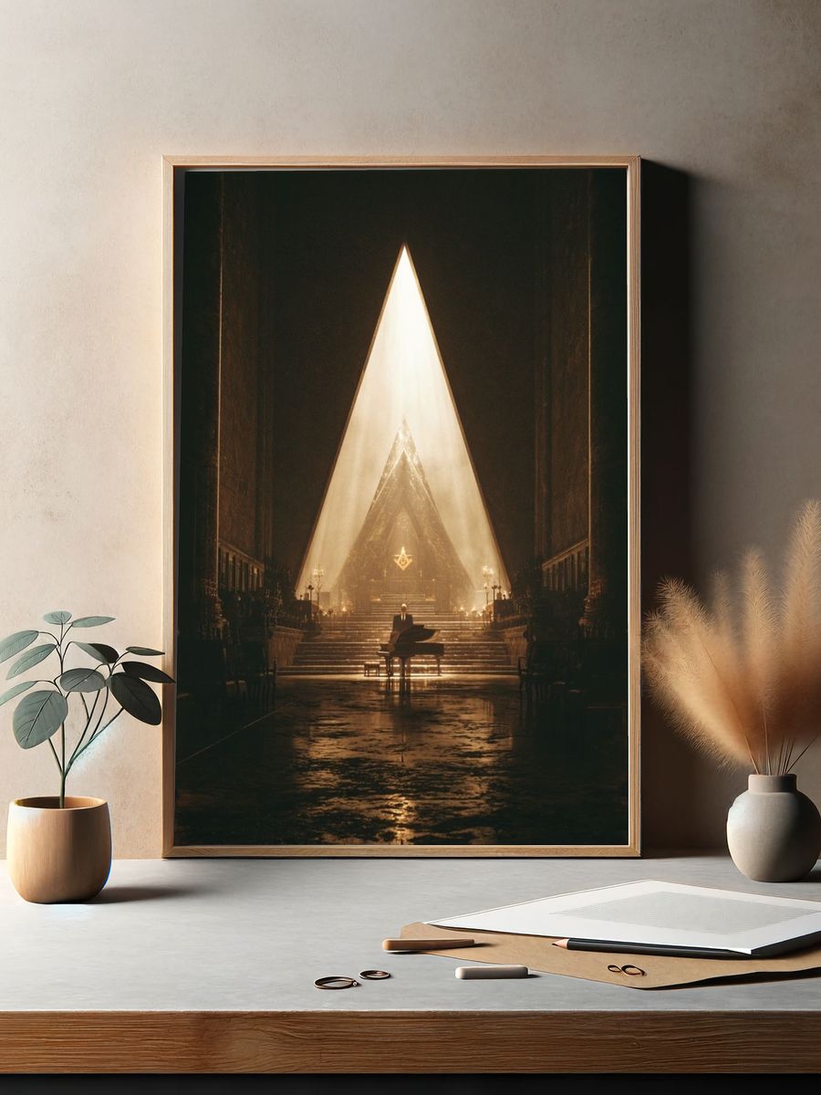 Cathedral Piano Hallway Poster. — room view 2