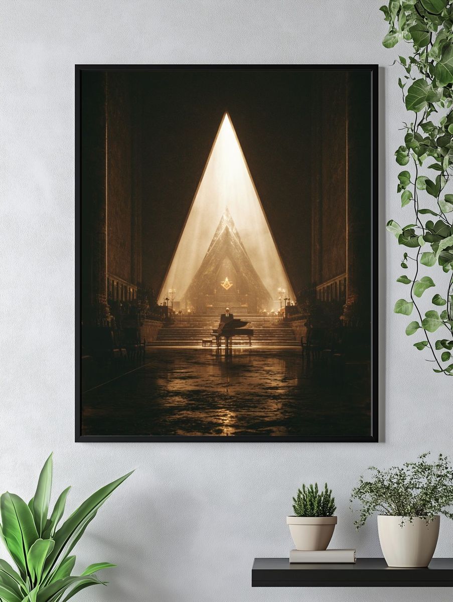 Cathedral Piano Hallway Poster. — room view 4