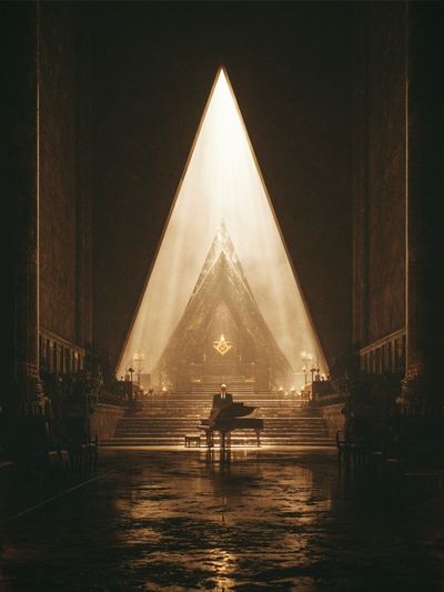 Cathedral Piano Hallway Poster. poster