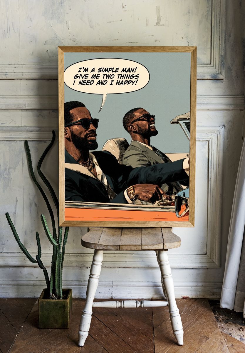 Simple Man Comic Poster. — room view 1