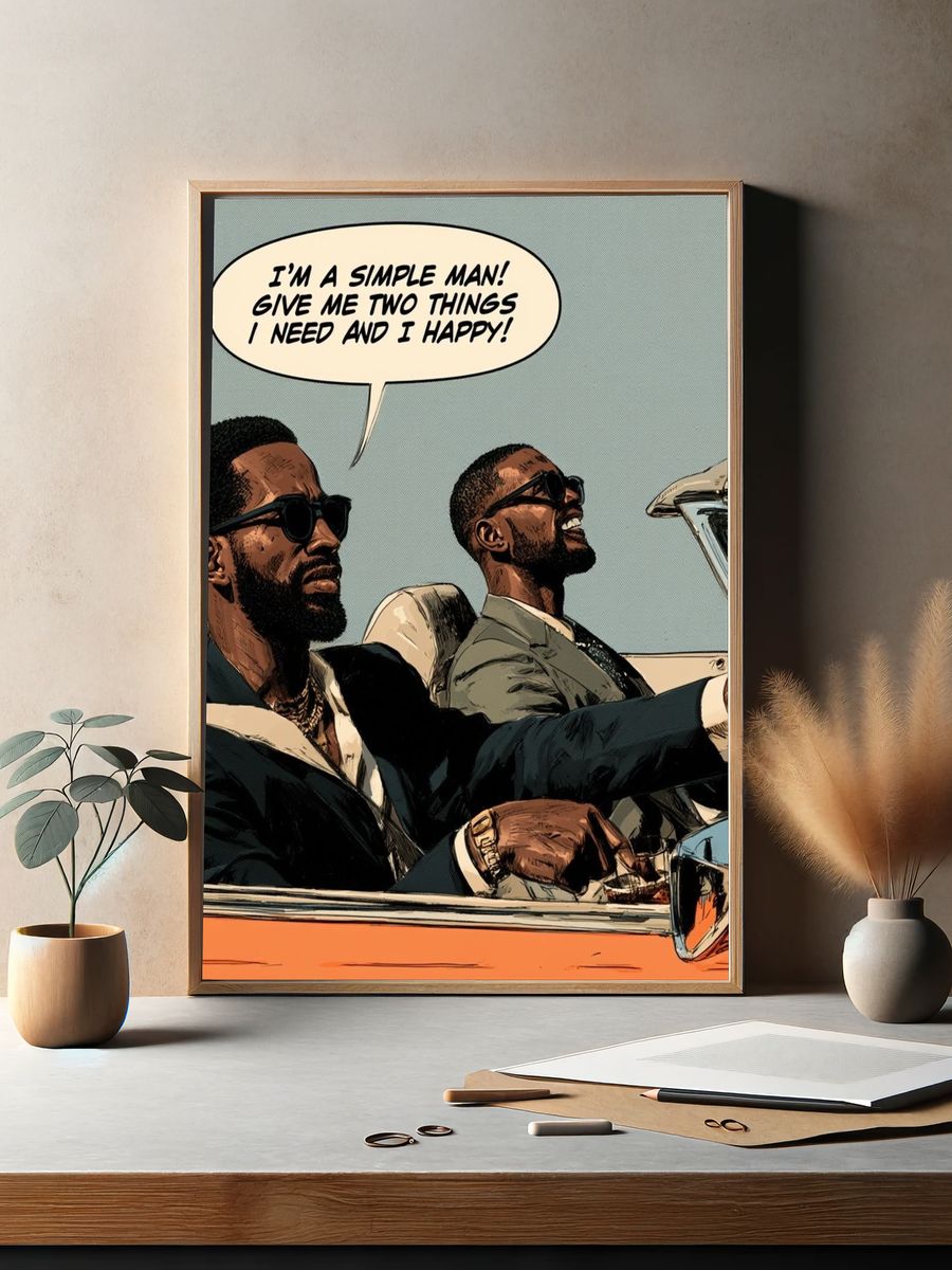 Simple Man Comic Poster. — room view 2