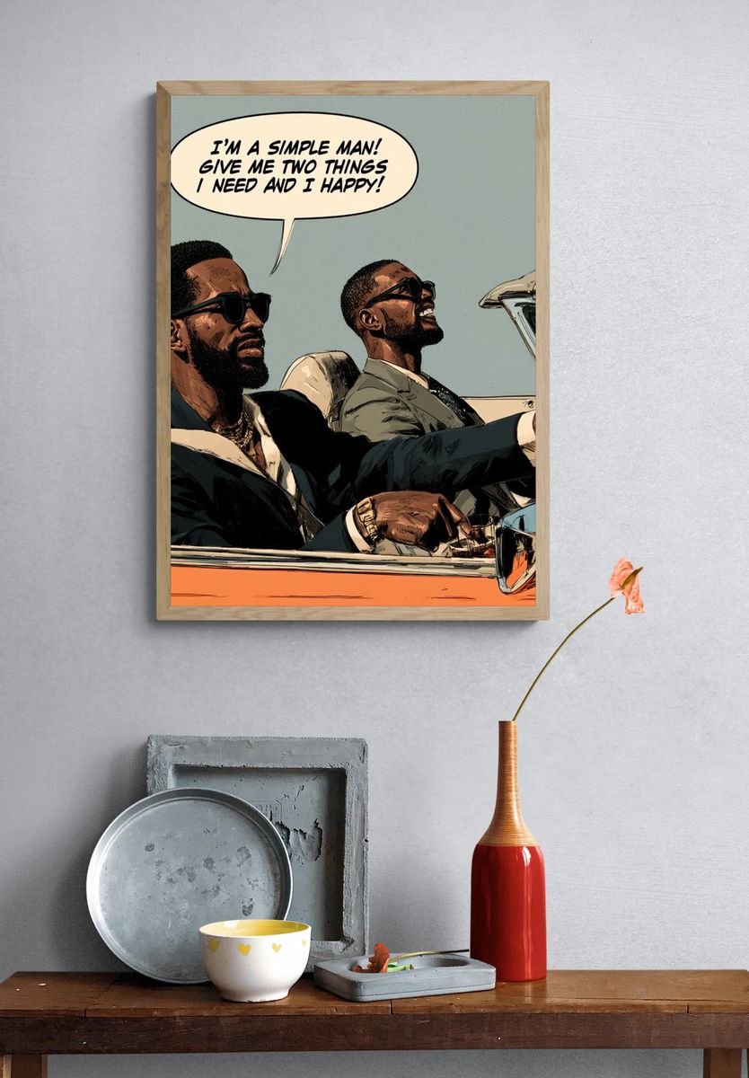 Simple Man Comic Poster. — room view 3