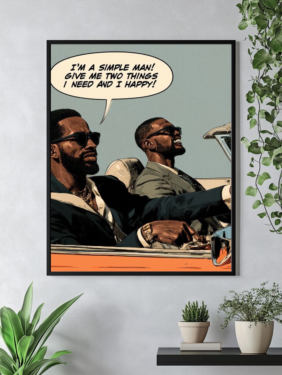 Simple Man Comic Poster. — room view 4
