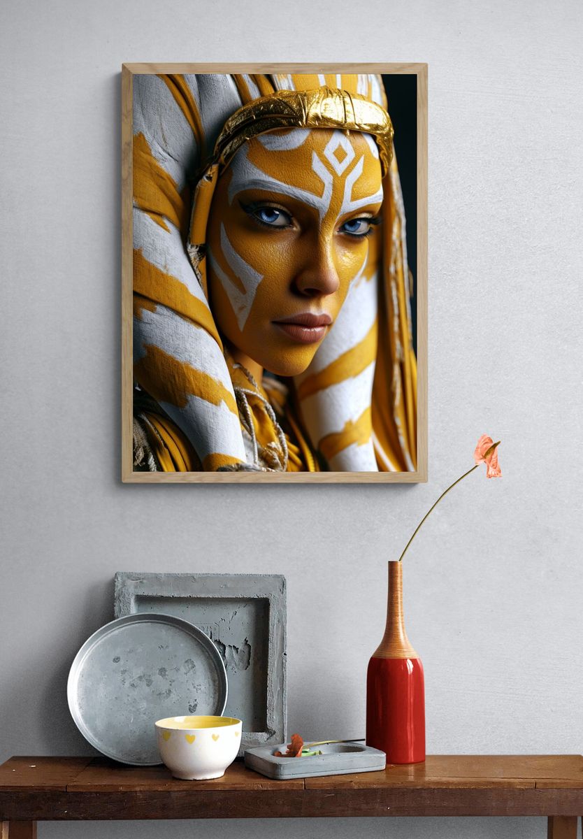 Golden Pharaoh Portrait Print. — room view 3