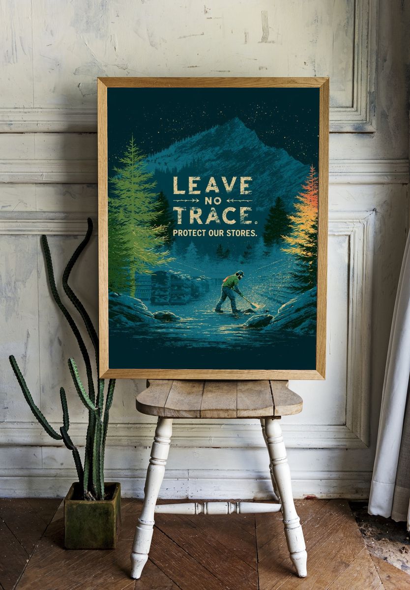 Leave No Trace Forest Poster. room preview