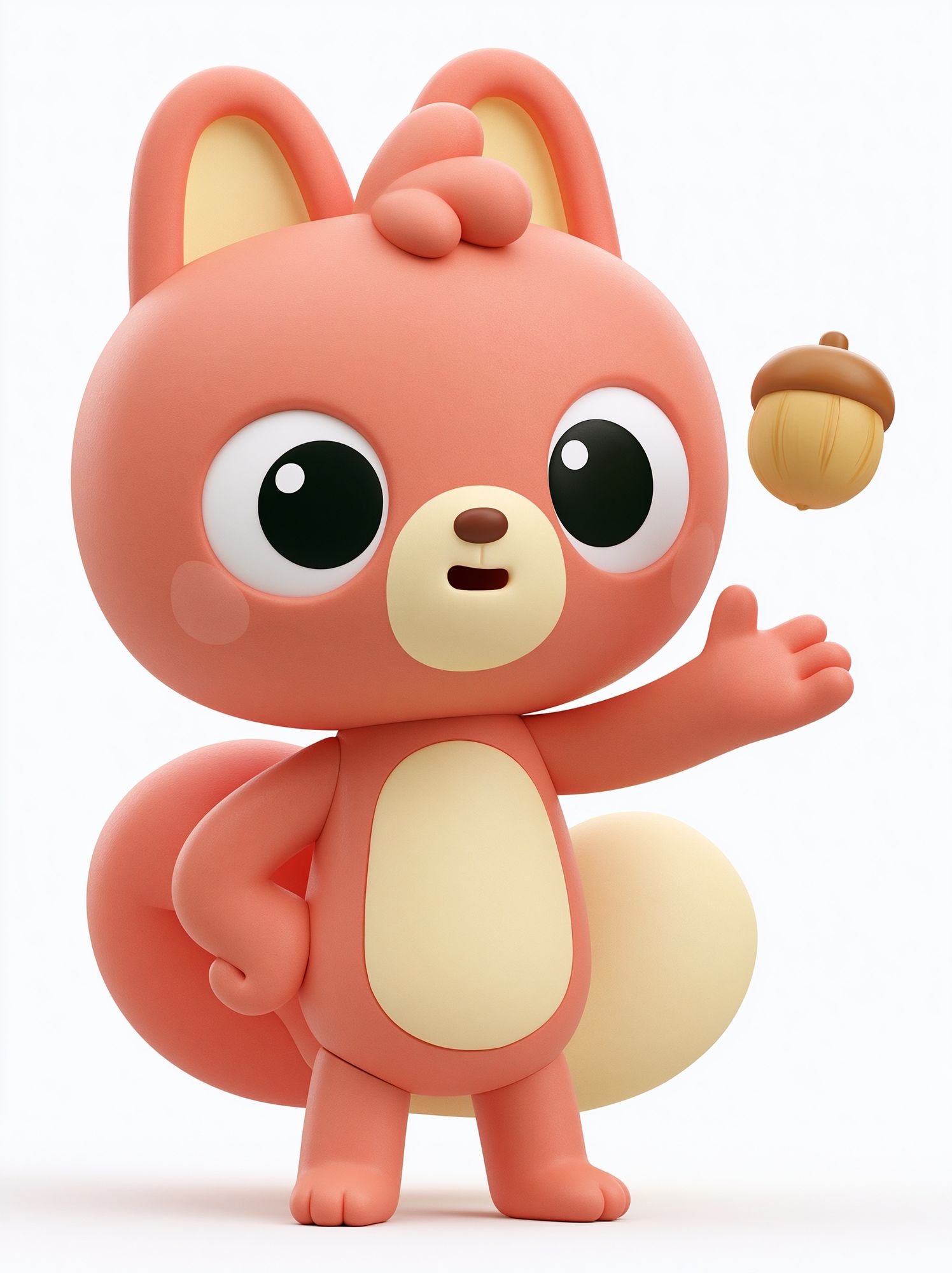 Cute Squirrel Character Illustration Poster. poster detail