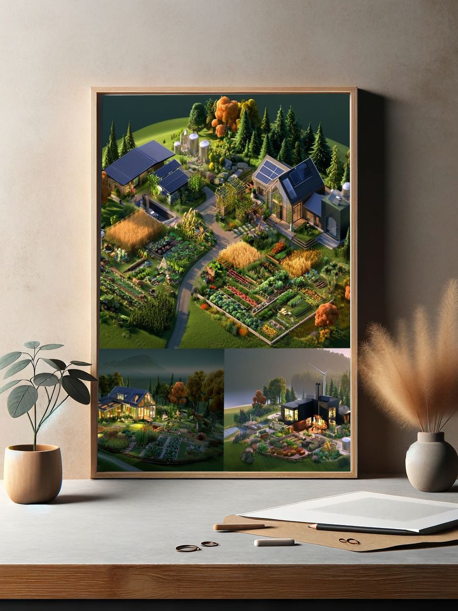 Sustainable Homestead Garden Poster. — room view 2