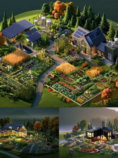 Sustainable Homestead Garden Poster. poster