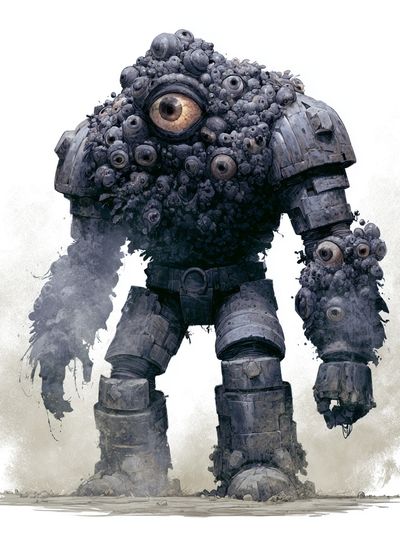 Cyclopean Robot Digital Art Poster. poster