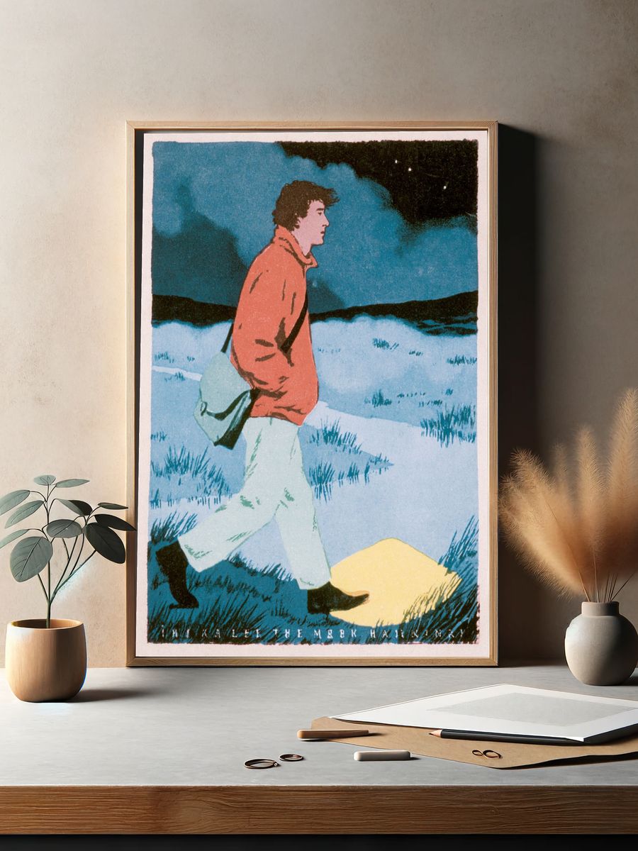 Walking in the Moonlight Poster. — room view 2