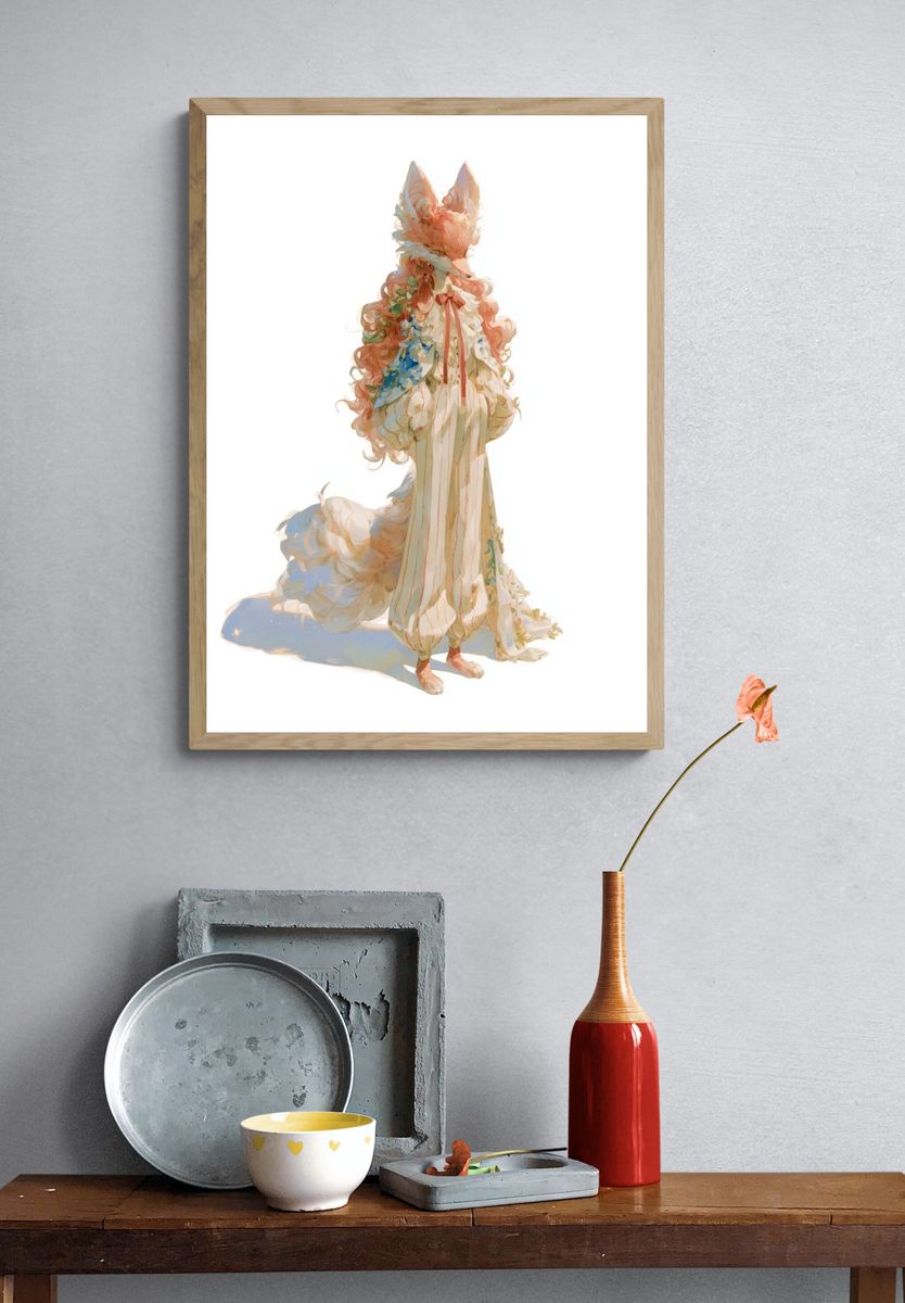 Fox Character Illustration Print. — room view 3