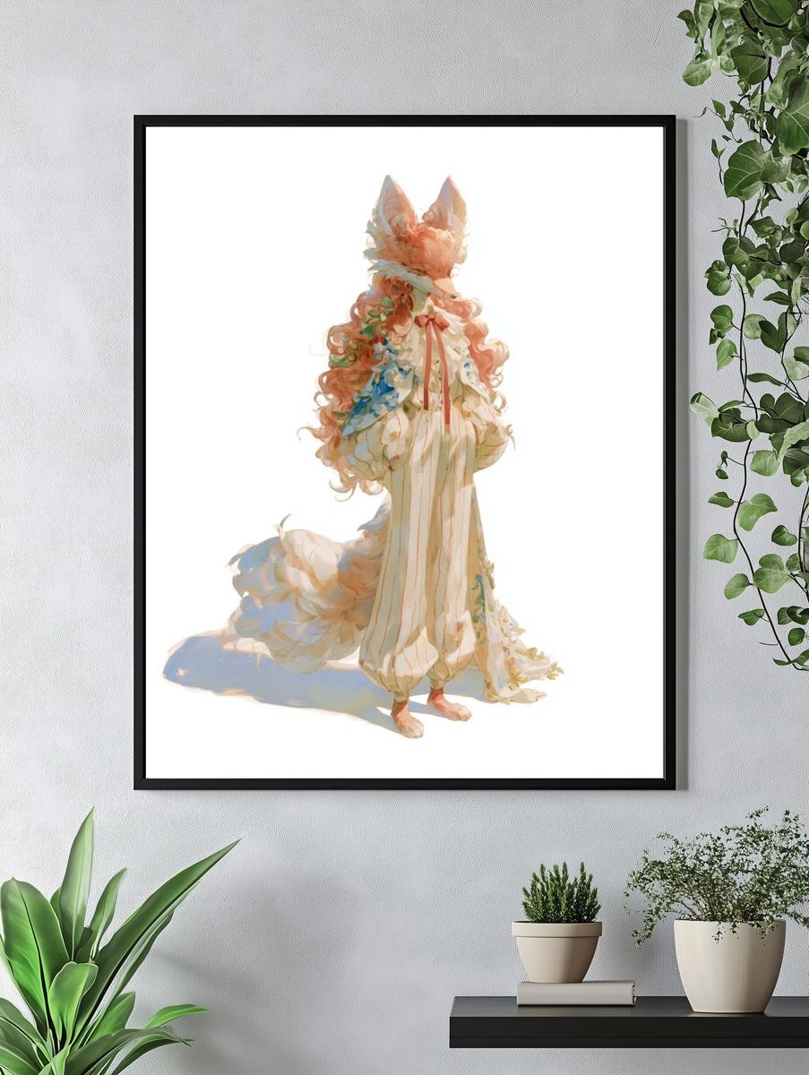 Fox Character Illustration Print. — room view 4