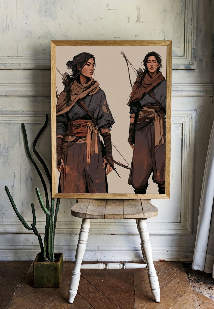 Archer Character Study Illustration Poster. — room view 1