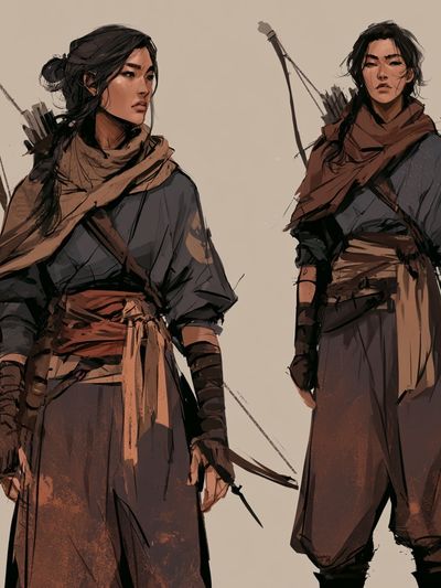 Archer Character Study Illustration Poster. poster