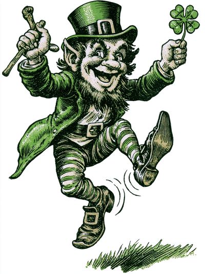 Lucky Leprechaun Illustration Poster. poster print