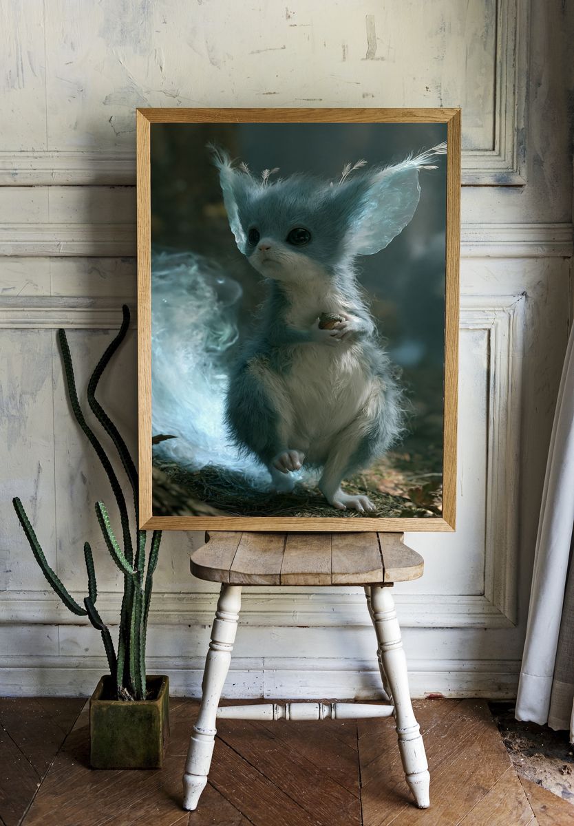 Fantasy Baby Creature Portrait Print. — room view 1