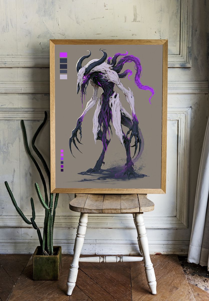 Void Stalker Digital Art Poster. room preview