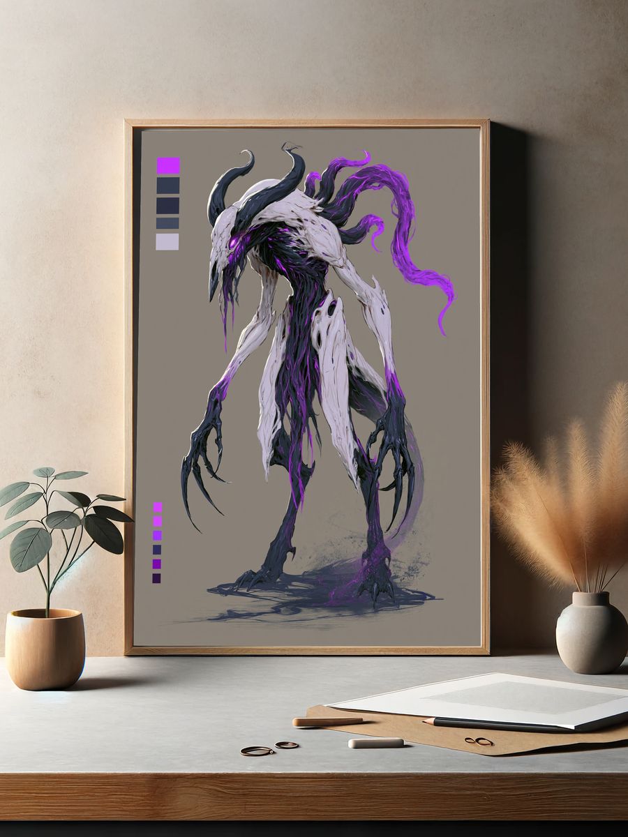 Void Stalker Digital Art Poster. — room view 2