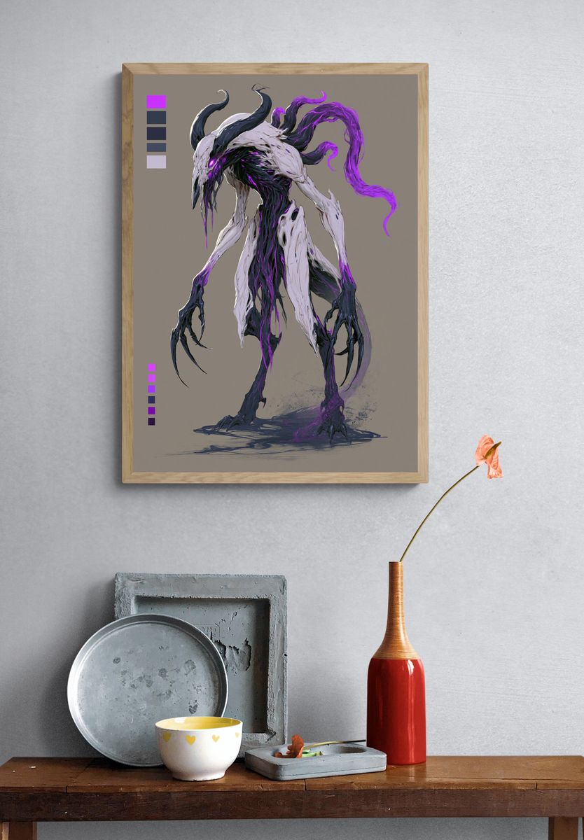 Void Stalker Digital Art Poster. — room view 3