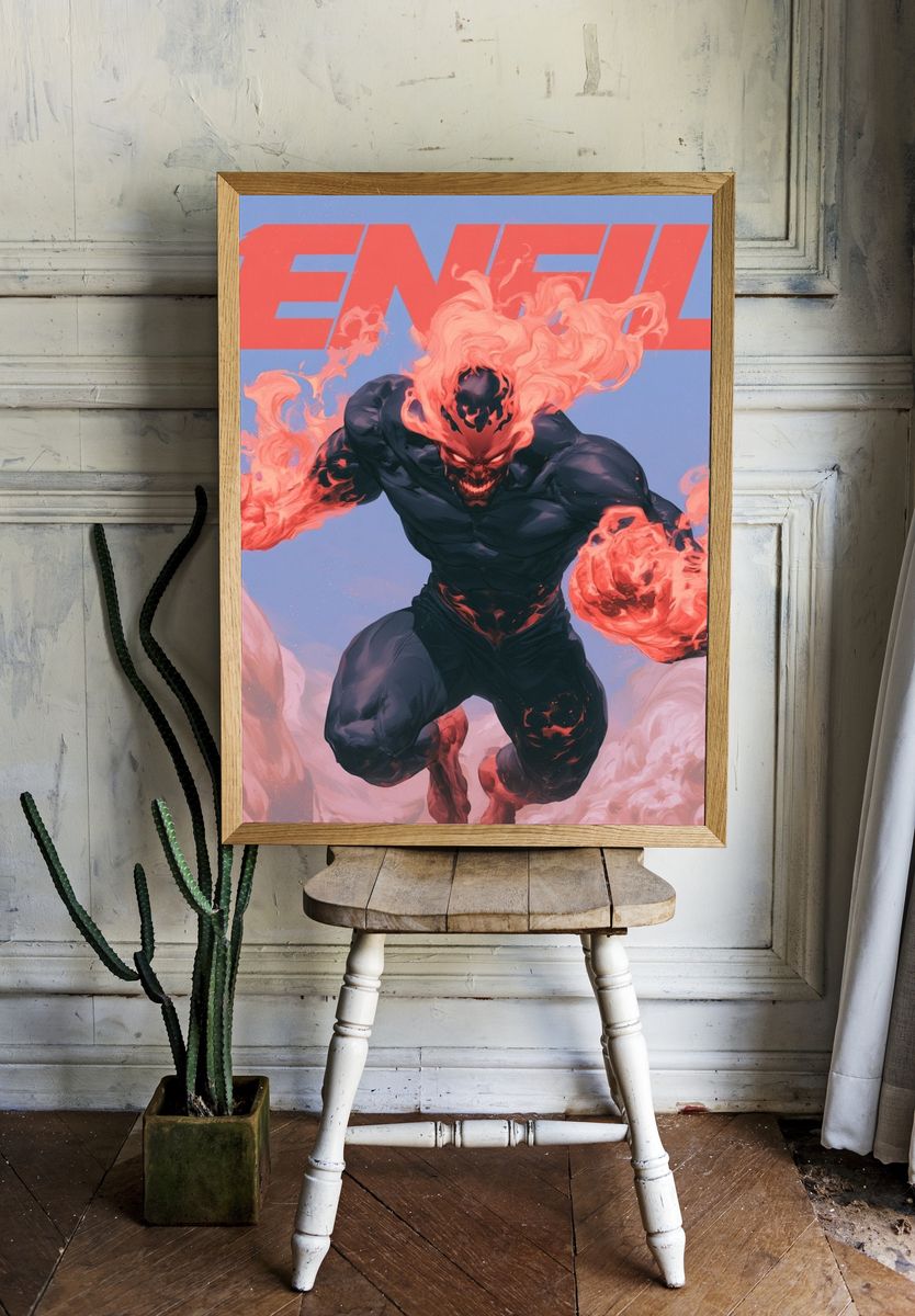 Enfu Fiery Demon Poster. — room view 1
