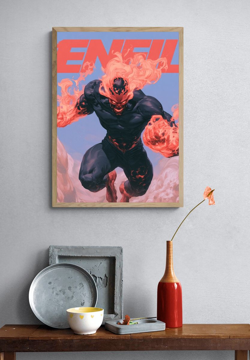 Enfu Fiery Demon Poster. — room view 3