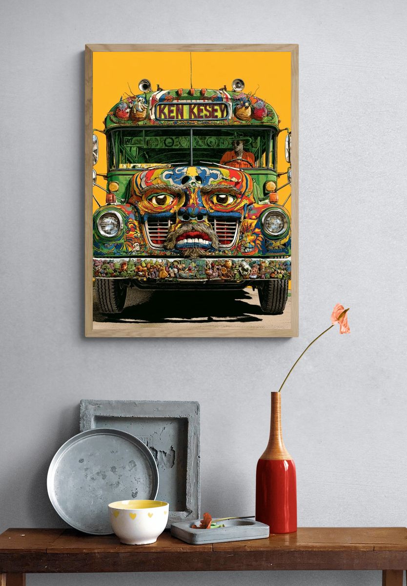 Ken Kesey Psychedelic Bus Print. — room view 3
