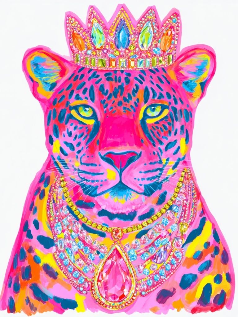 Regal Leopard — Illustration Print. poster detail