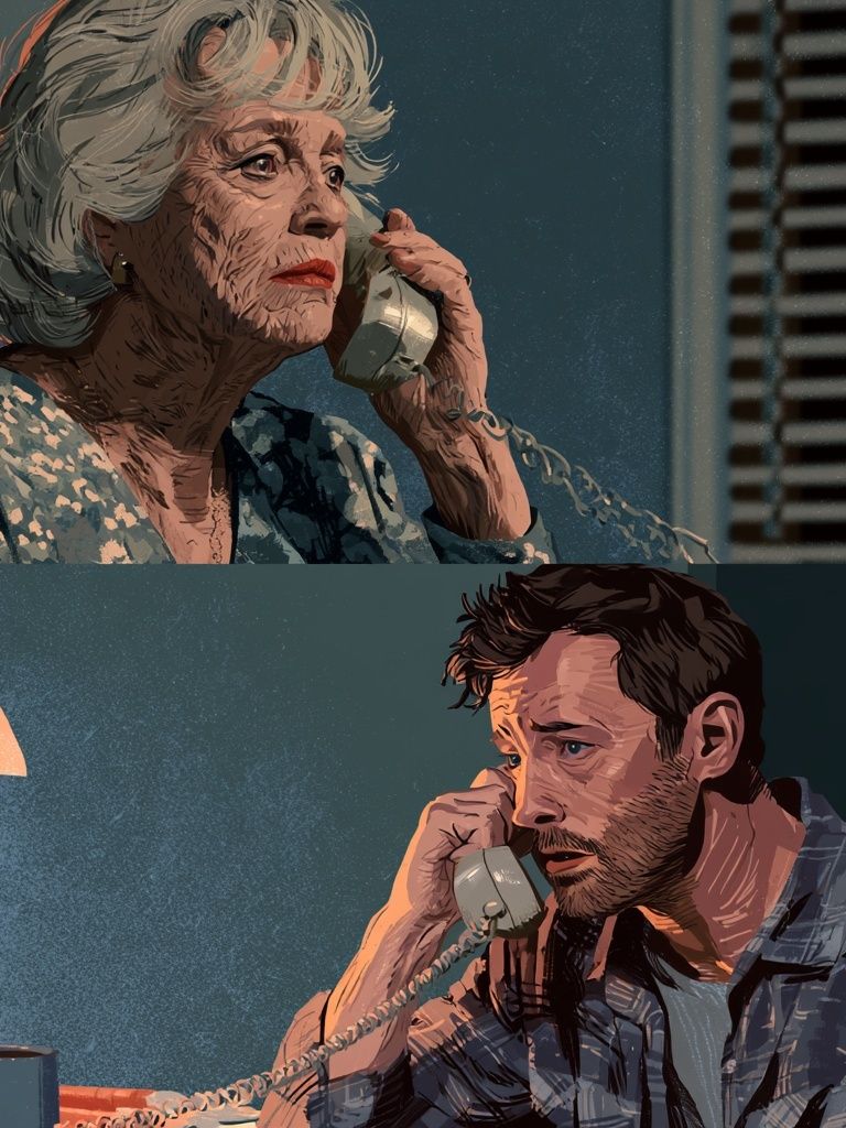 Phone Call Portrait Poster. poster detail