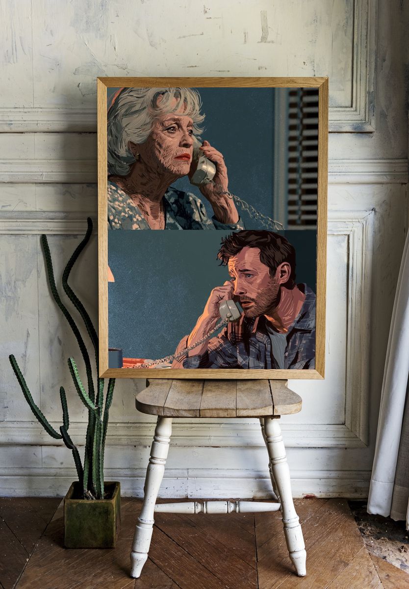 Phone Call Portrait Poster. — room view 1