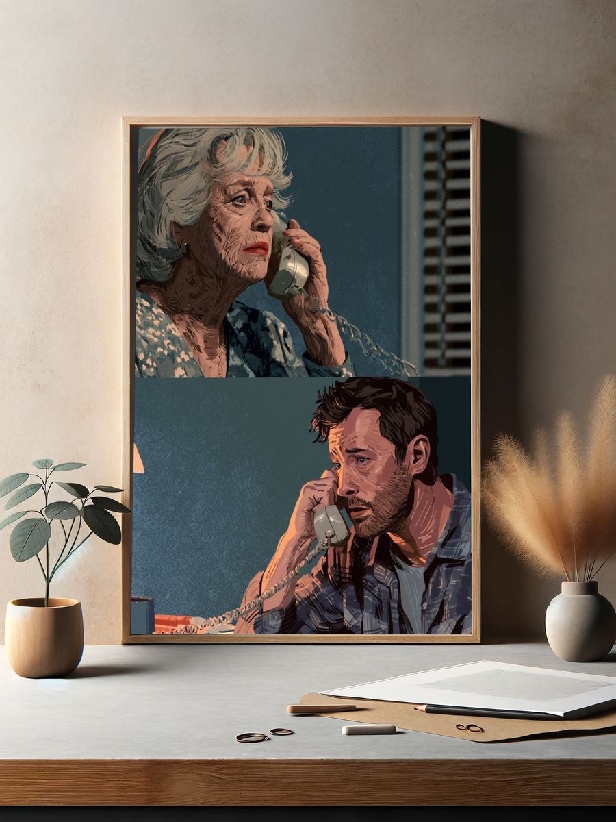 Phone Call Portrait Poster. — room view 2
