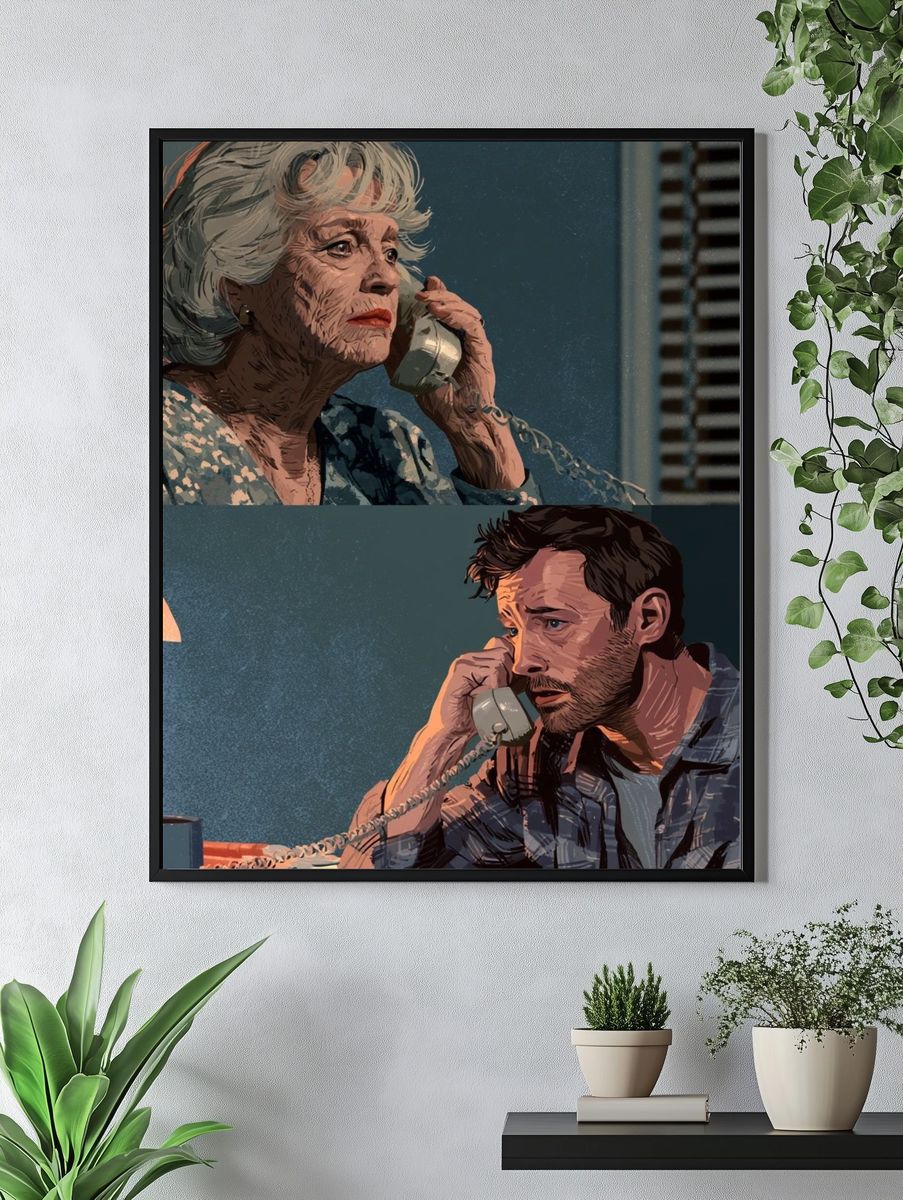 Phone Call Portrait Poster. — room view 4