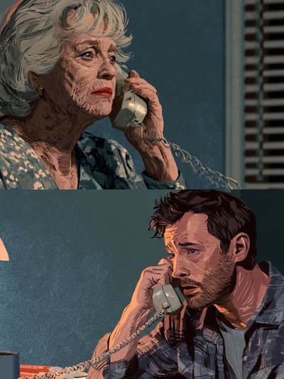 Phone Call Portrait Poster.