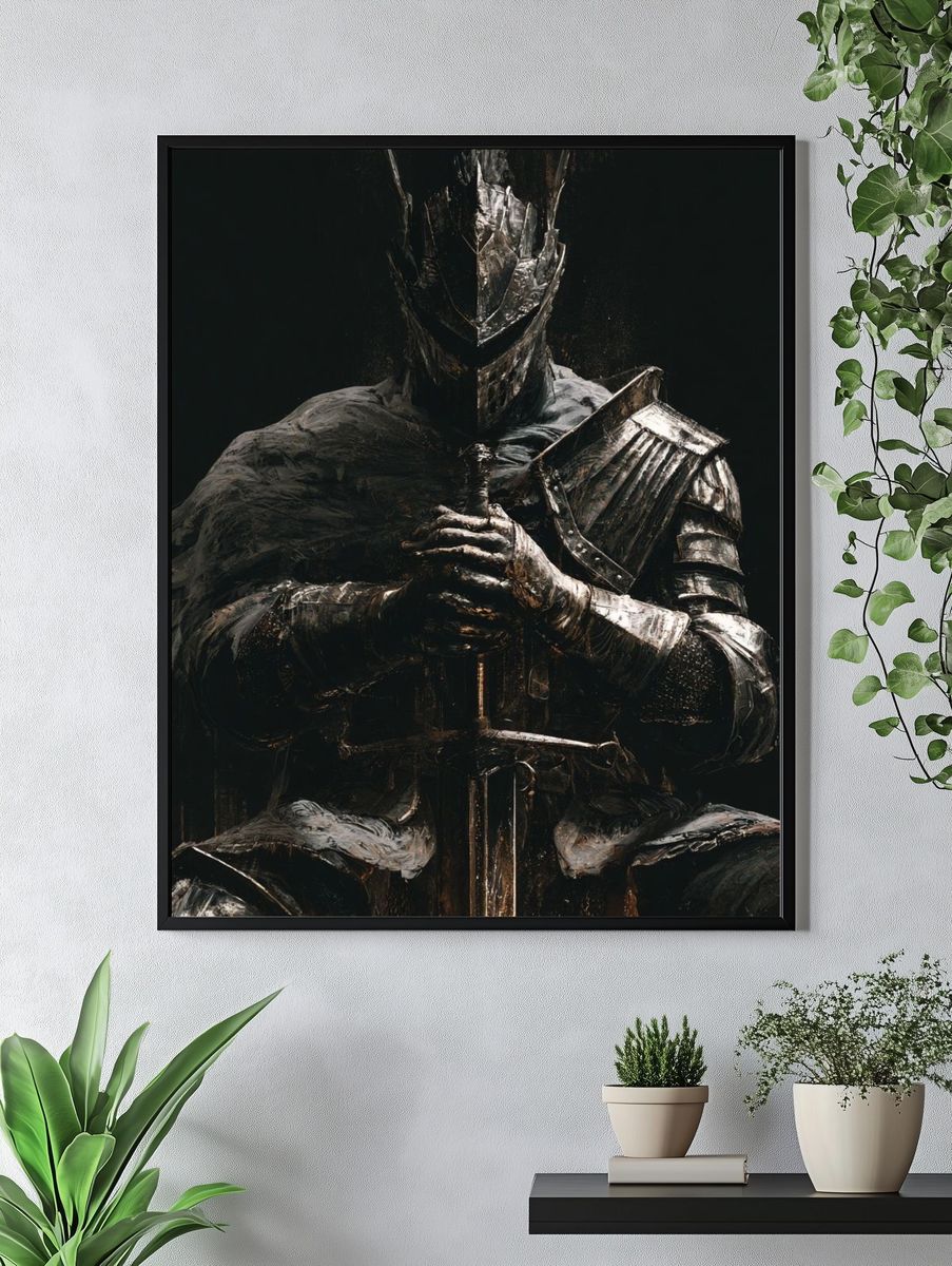 Dark Armored Knight Print. — room view 4
