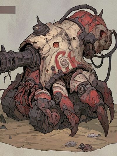 Mechanical Crab Illustration Poster. poster