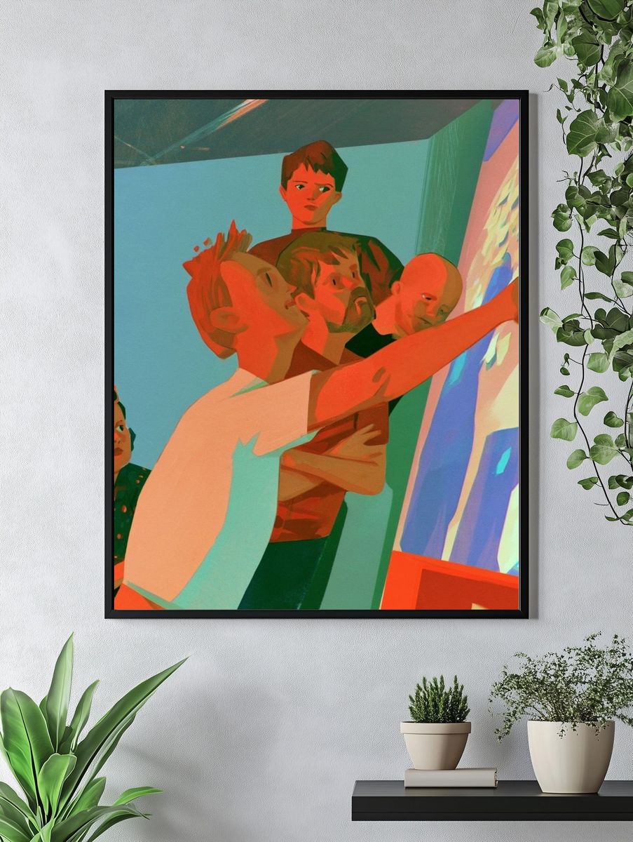 Creative Studio Figures Illustration Poster. — room view 4