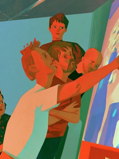 Creative Studio Figures Illustration Poster. poster
