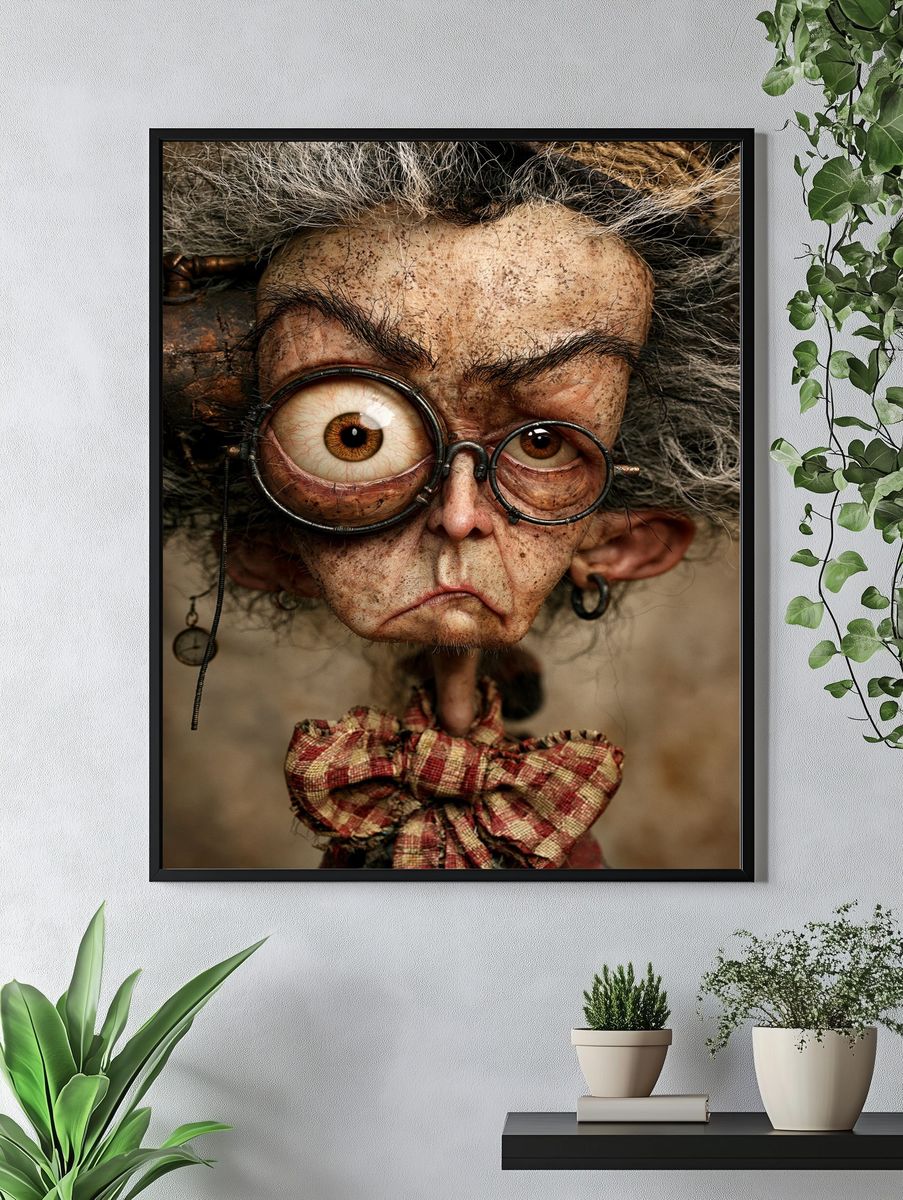 Steampunk Doll Portrait Poster. — room view 4