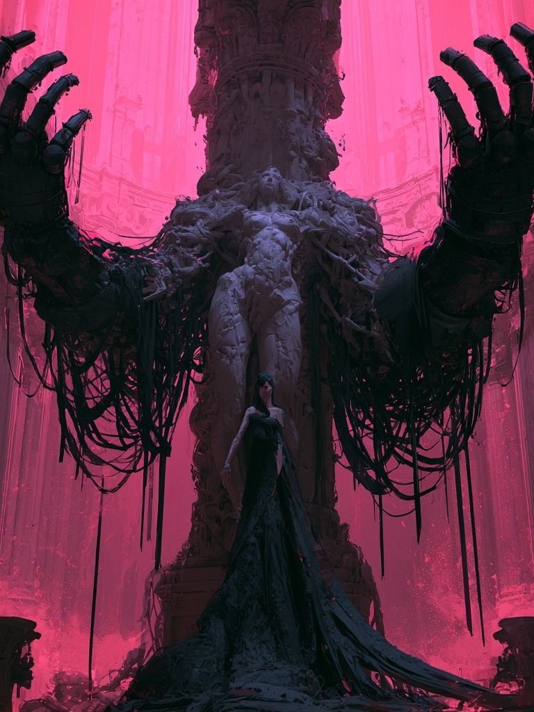 Dark Goddess Surrealism Poster. poster detail