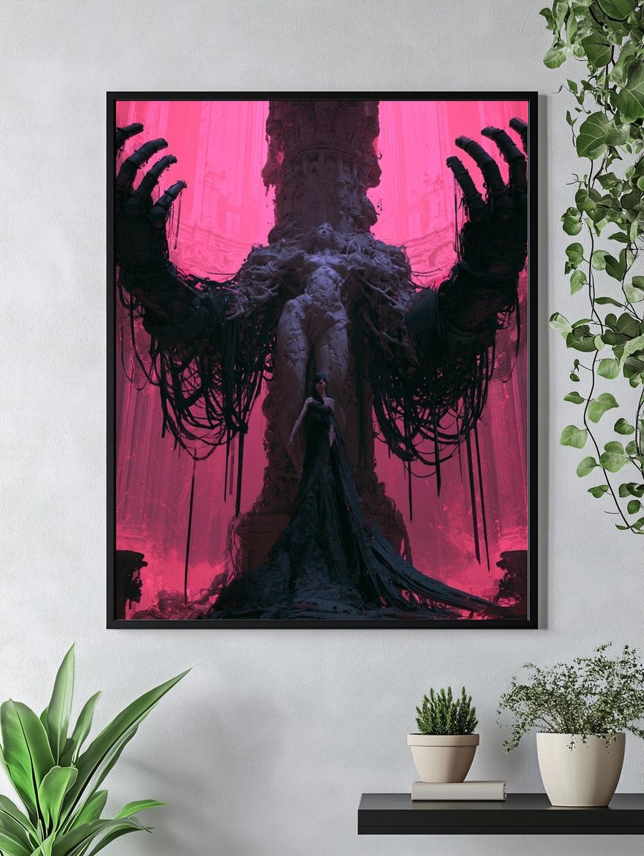 Dark Goddess Surrealism Poster. — room view 4