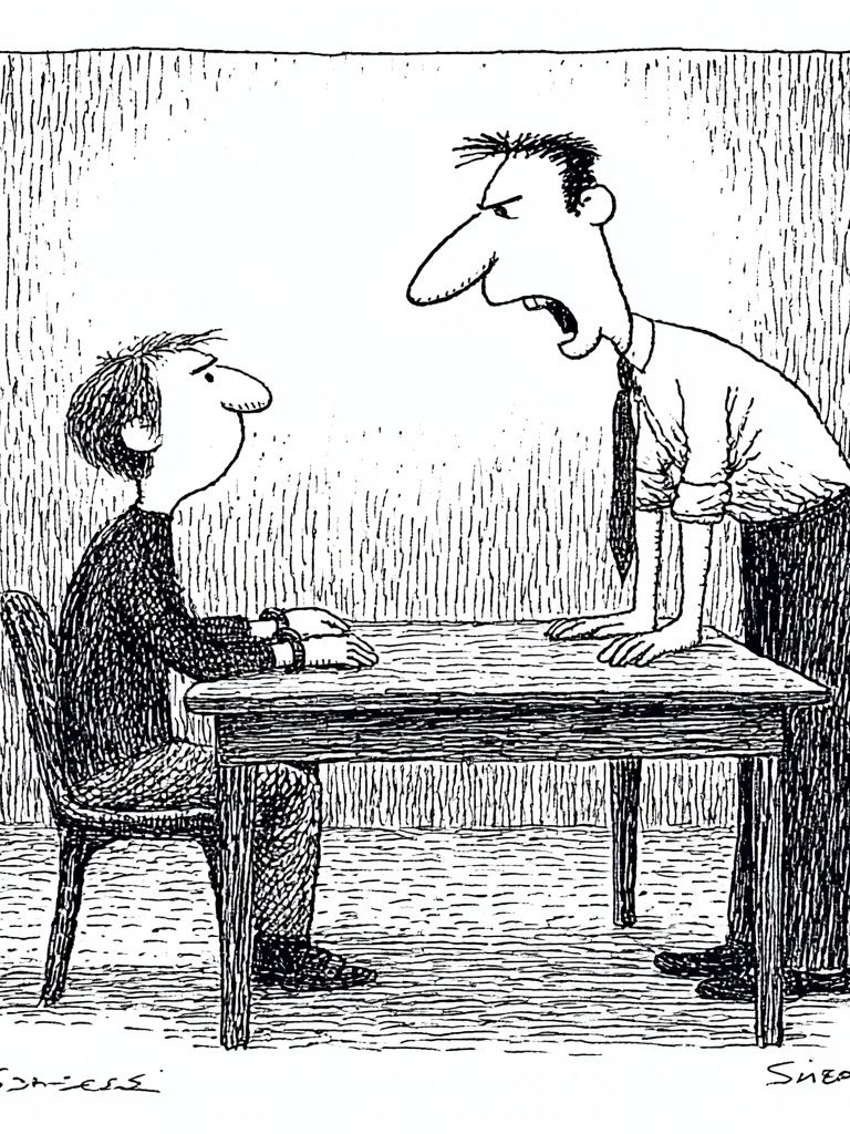 Office Argument Cartoon Print. poster detail