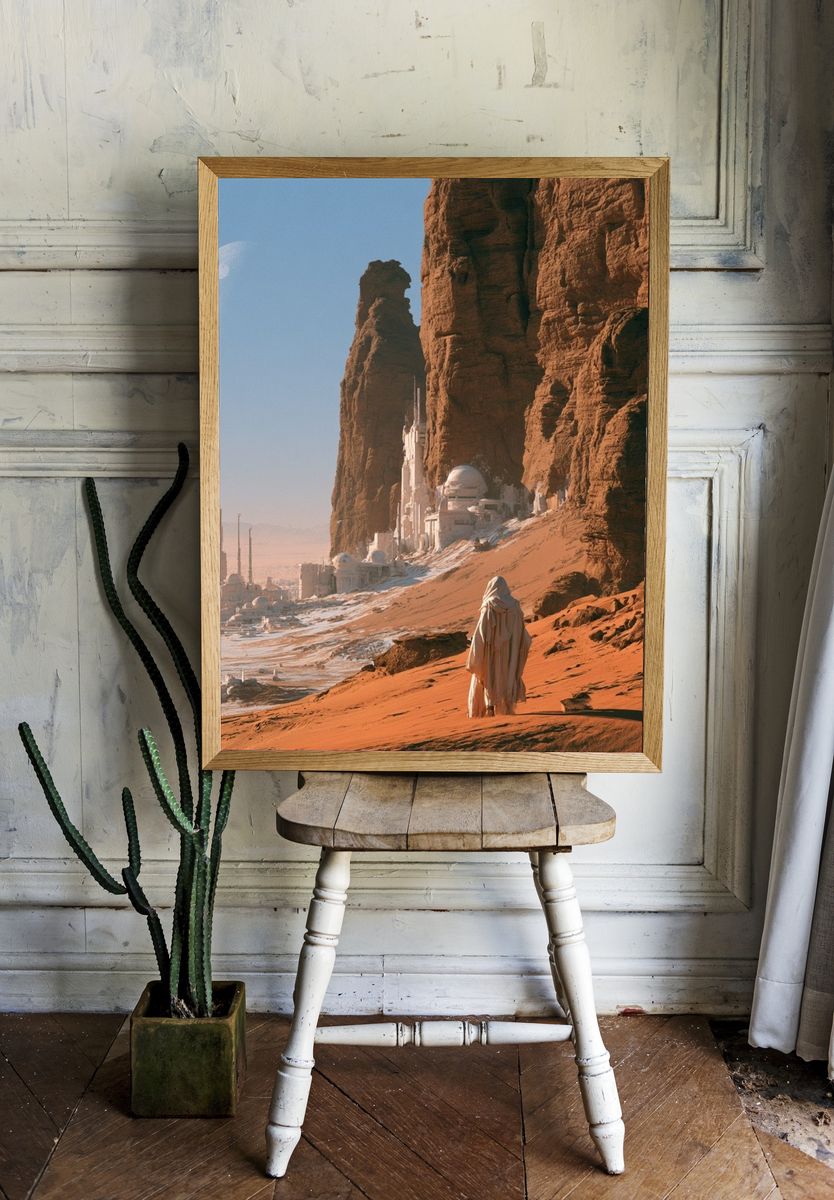 Desert Sci-Fi Landscape Poster. room preview