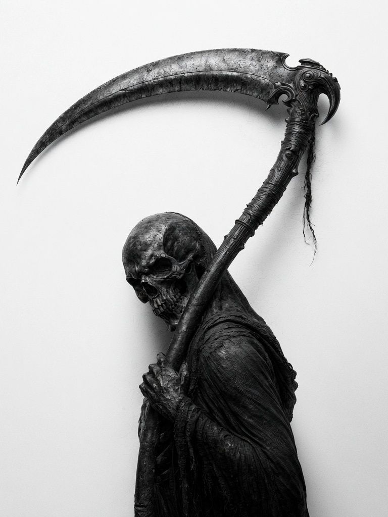 Grim Reaper Skull Portrait Poster. poster detail